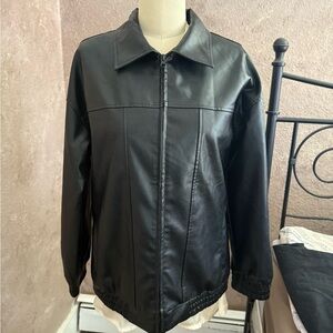 Black Faux Leather Jacket